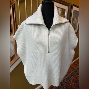 Banana Republic Ribbed Oversized 1/4 Zip Vest